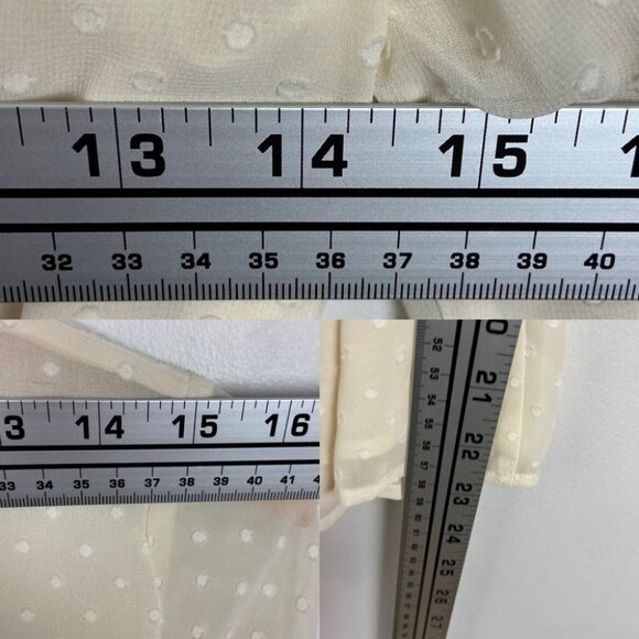 Sezane Jenna Blouse in Satin Ecru Off White Tie‎ Waist Size 36 or 4 French Top - Picture 9 of 11